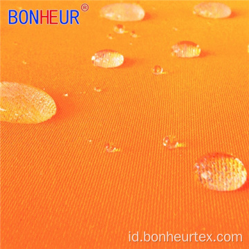 Fluorescent Yellow Orange Satin Polyester dan Kain Katun